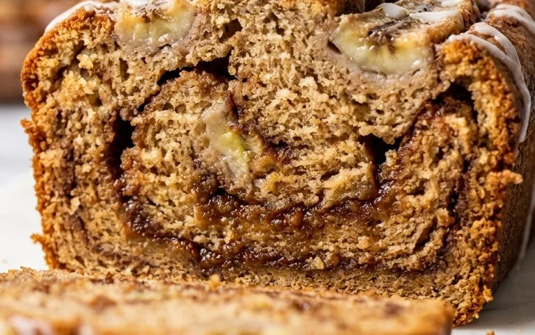 Cinnamon Roll Banana Bread