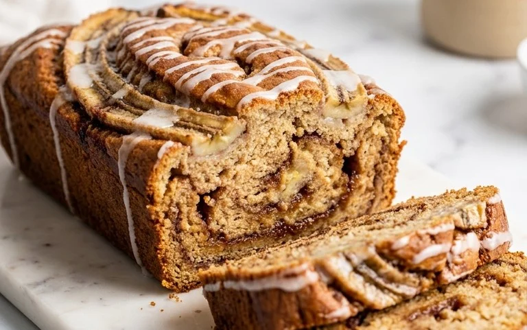 Cinnamon Roll Banana Bread