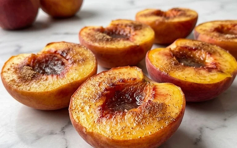 Cinnamon Sugar Baked Peaches