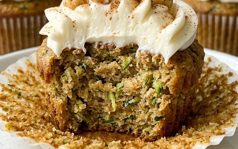Zucchini Cupcakes with Cream Cheese Frosting