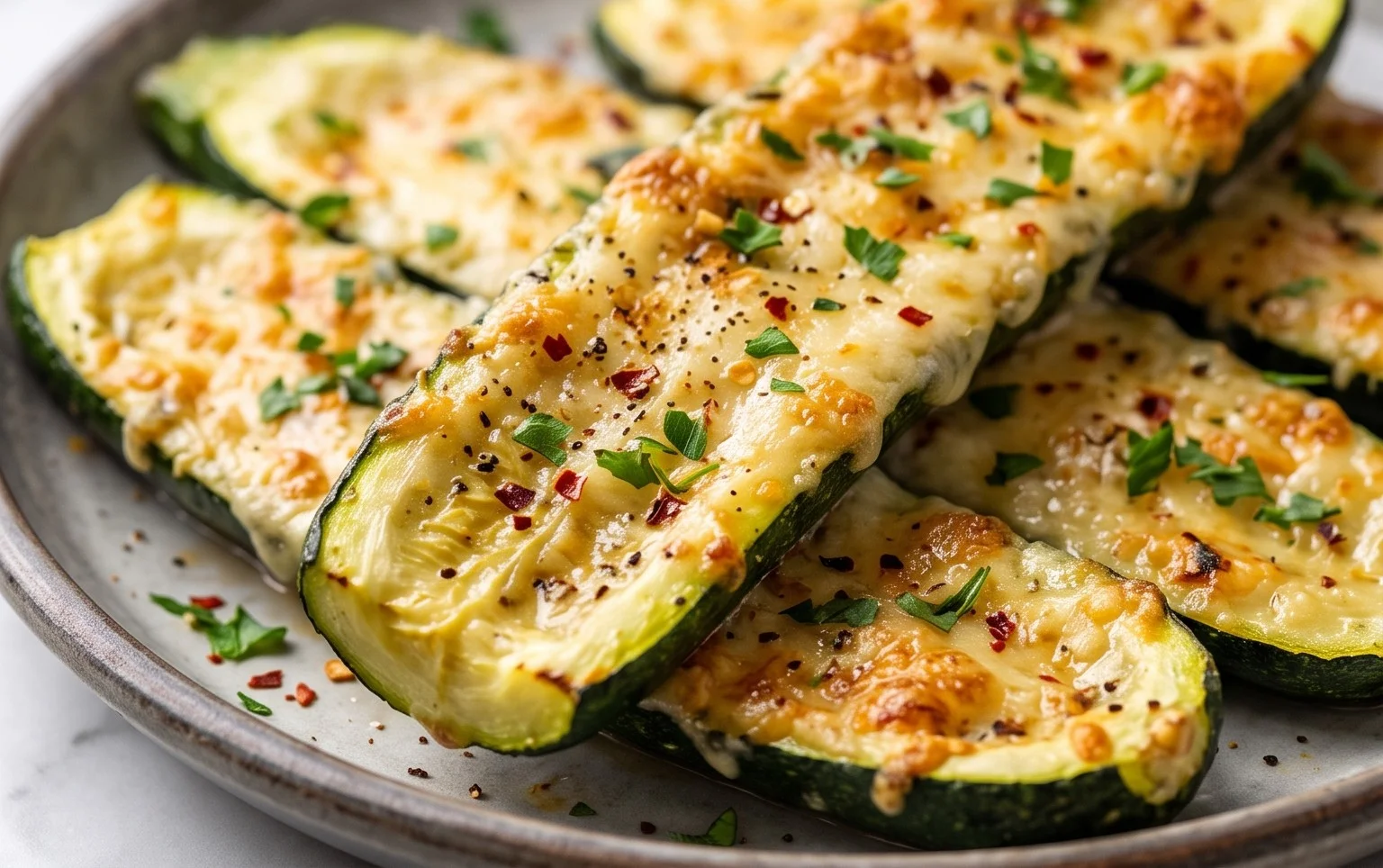 Oven Roasted Parmesan Zucchini 