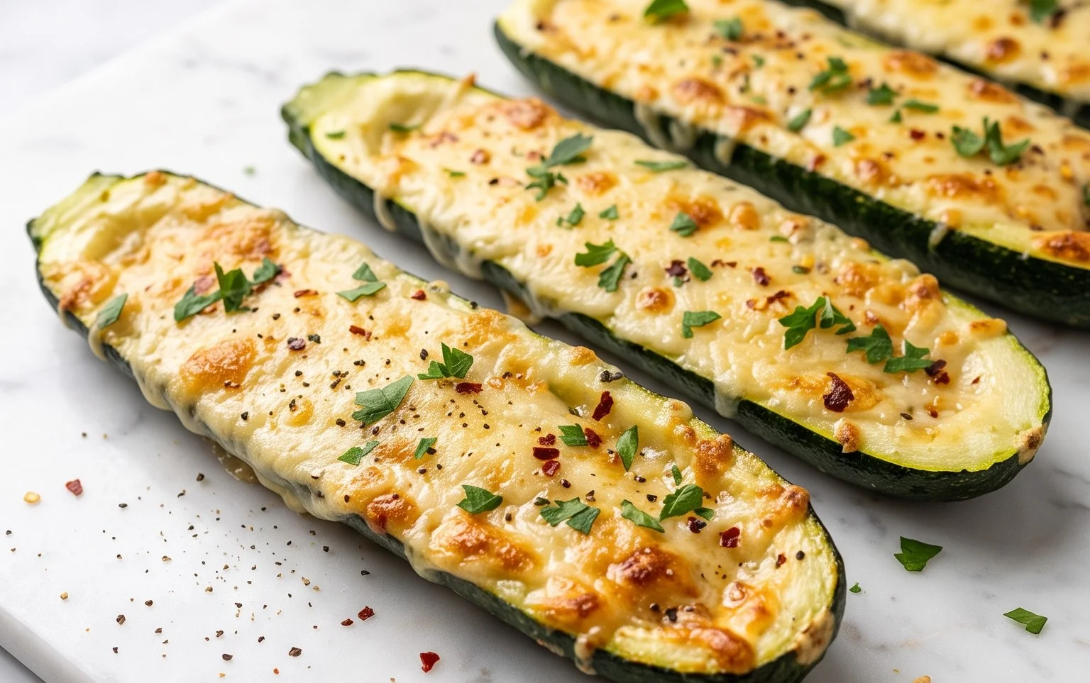 Oven Roasted Parmesan Zucchini 