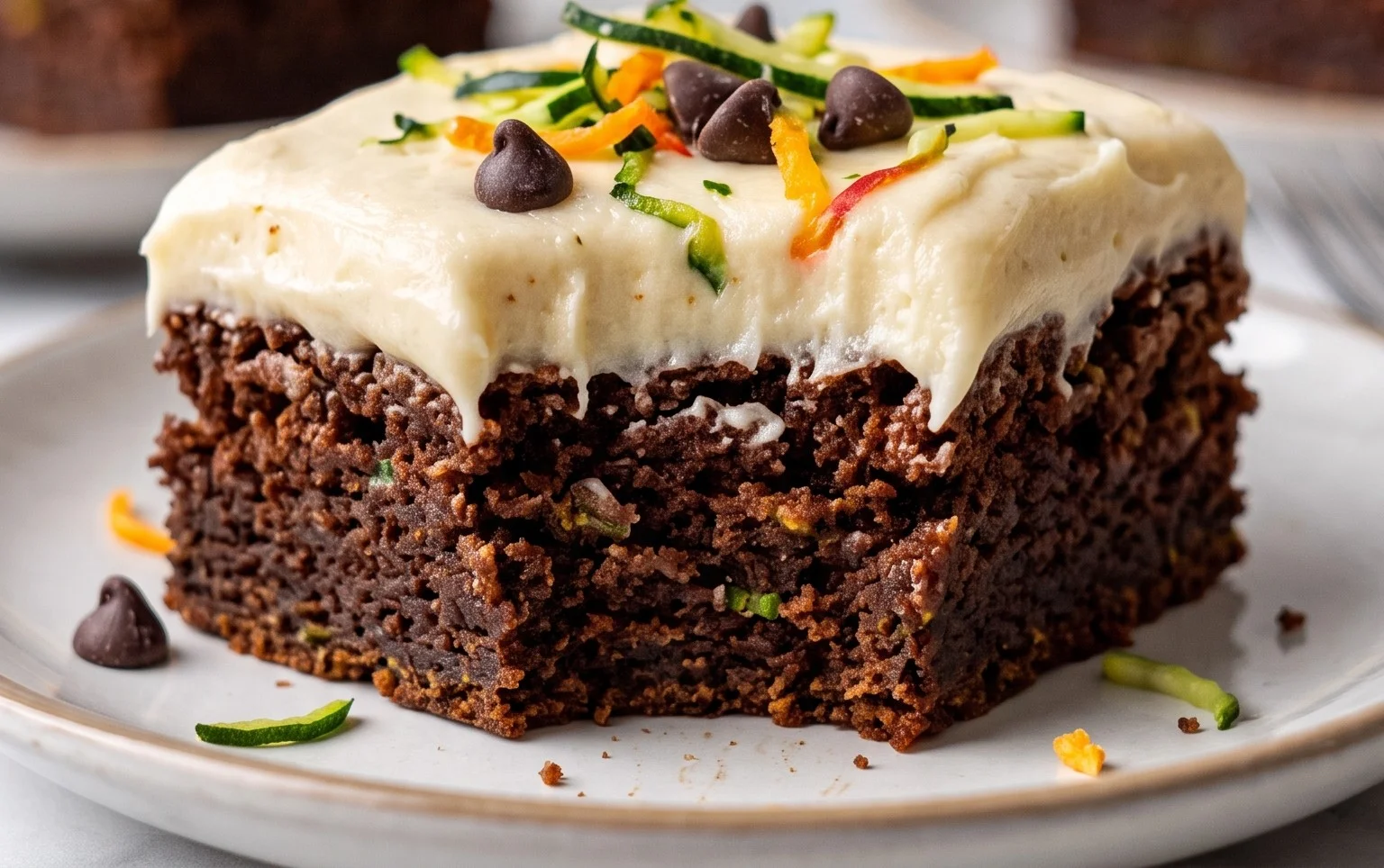 Zucchini Brownies with 1 minute Frosting!