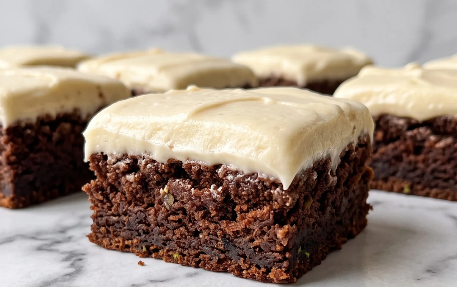 Zucchini Brownies with 1 minute Frosting!