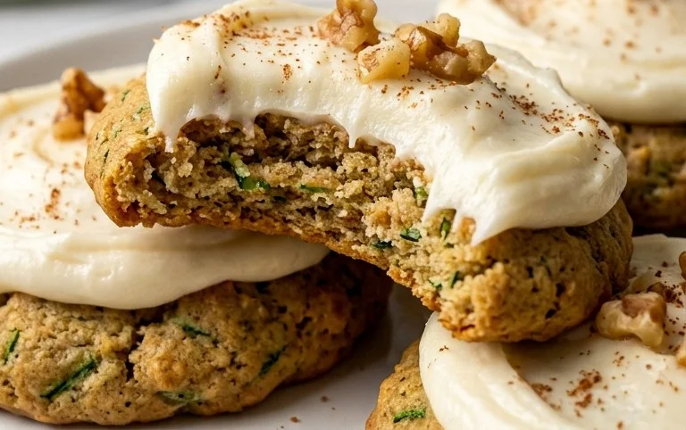 Zucchini Cookies with Cream Cheese Frosting