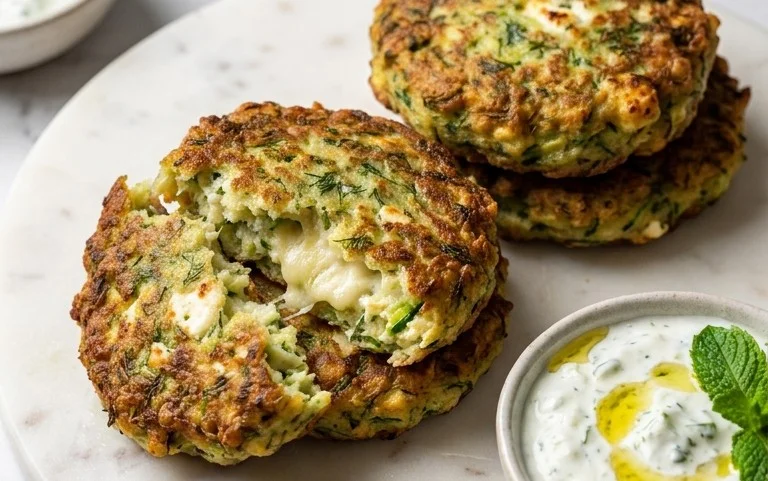 Kolokithokeftedes (Greek Zucchini Fritters)