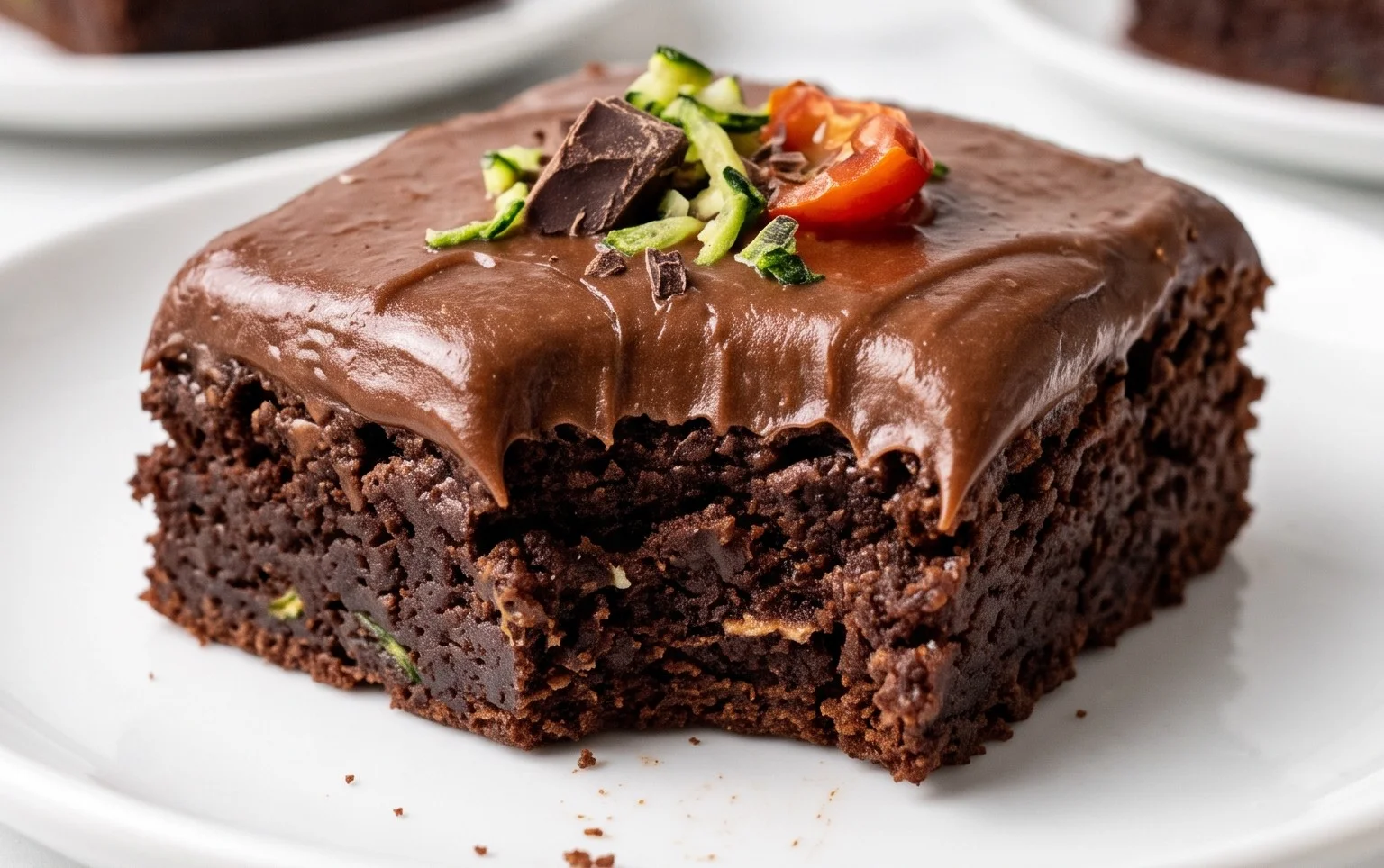 Zucchini Brownies with 1 minute Frosting!