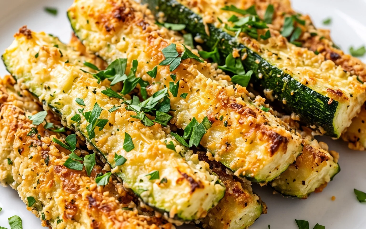 Parmesan Crusted Zucchini Sticks