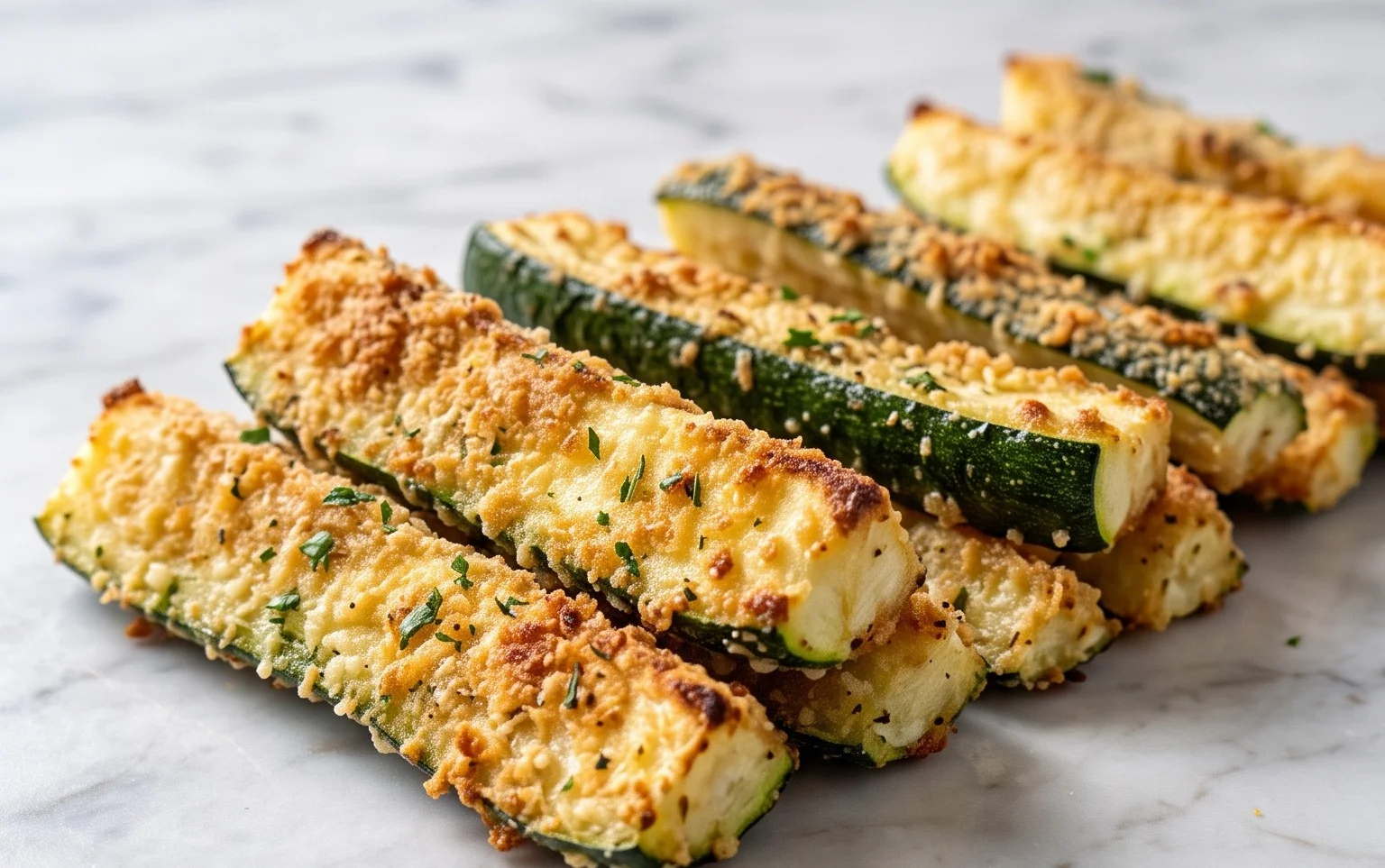 Parmesan Crusted Zucchini Sticks
